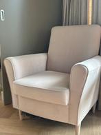 Crème kleurige fauteuil in nette staat, Ophalen, 75 tot 100 cm, Stof, 75 tot 100 cm
