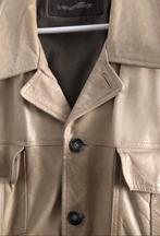 LEREN JAS CREME / bruin  maat L TRANSMISSION, Ophalen, Zo goed als nieuw, Maat 52/54 (L), Overige kleuren