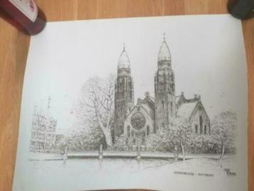 De Koninginnekerk tekening Meeuw van Rotterdam beschikbaar voor biedingen