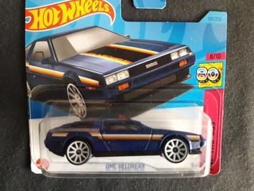 Hotwheels DMC Delorean blauw – nieuw op kaart uitgave 2020 beschikbaar voor biedingen