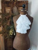 Mooie brocante kanten Jabot wit