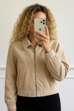 Nieuwe beige denim bomber jas – Mango – maat L, Mango, Ophalen of Verzenden, Nieuw, Beige