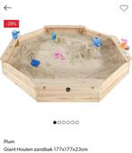 Plum zandbak met afdekzeil diam.150x150 cm en 23 cm hoog., Ophalen of Verzenden, Gebruikt