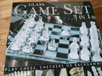Glazen Schaakbord, Dammen & Backgammon, Hobby en Vrije tijd, Gezelschapsspellen | Bordspellen, Ophalen of Verzenden, Zo goed als nieuw