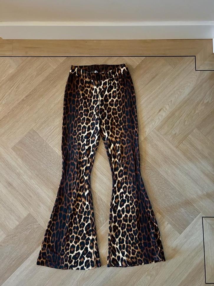 Z.g.a.n. Leopard flare legging, panterprint, Stieglitz, S, Kleding | Dames, Broeken en Pantalons, Zo goed als nieuw, Maat 36 (S)