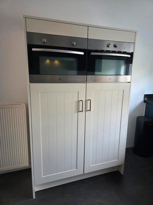 Keukenblok incl.koelkast, vriezer, magnetron en oven, Huis en Inrichting, Keuken | Complete keukens, Gebruikt, Crème, Ophalen