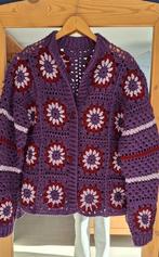 Paars gehaakt grannyvest., Maat 38/40 (M), Paars, Nieuw, Ophalen of Verzenden