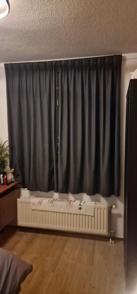 3X Gordijnen met rails - nette staat, Huis en Inrichting, Stoffering | Gordijnen en Lamellen, Zo goed als nieuw, 200 cm of meer