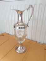 Antieke verzilverde karaf met stop. 31 cm hoog., Antiek en Kunst, Ophalen of Verzenden