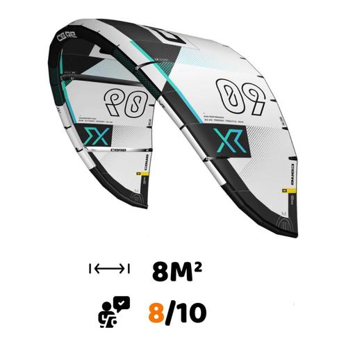 Core XR8 - 8m2 leasen - Vanaf €42 / maand, Watersport en Boten, Kitesurfen, Zo goed als nieuw, Kite, 8 m², Geen board, Ophalen of Verzenden