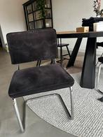 Zwarte stoffen eetkamerstoelen, Ophalen, Gebruikt, Zwart, Vier