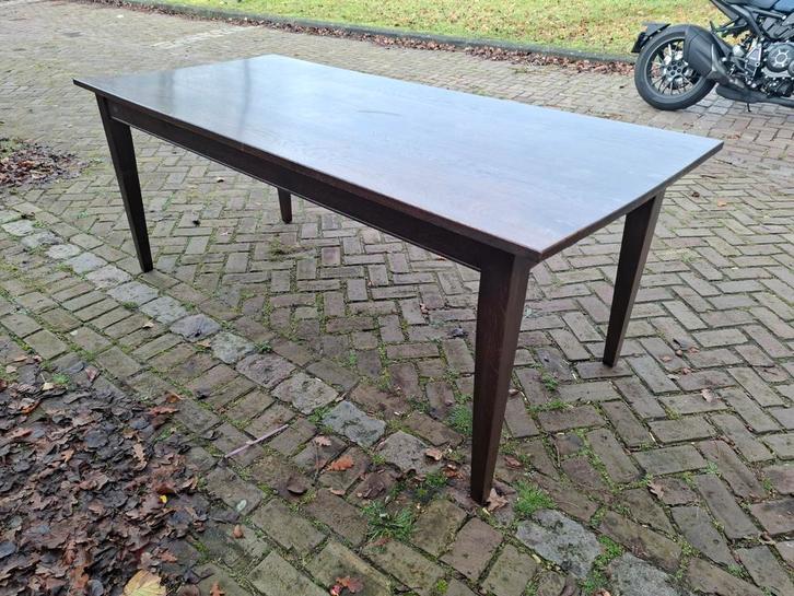 Eiken Houten Eettafel met twee lades, Huis en Inrichting, Tafels | Eettafels, Gebruikt, 50 tot 100 cm, 150 tot 200 cm, Vijf personen of meer