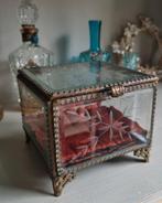 Prachtig grote antiek Franse juwelen kist of bruidskistje, Antiek en Kunst, Ophalen of Verzenden