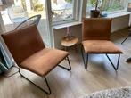 Fauteuil(s) cognac kleurig, Huis en Inrichting, Stoelen, Ophalen, Gebruikt, Bruin, Twee