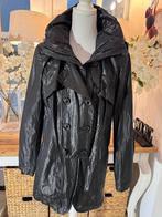 Chique, Zwarte, coated regenjas Creenstone, 40, capuchon, ZG, Maat 38/40 (M), Verzenden, Zwart, Creenstone