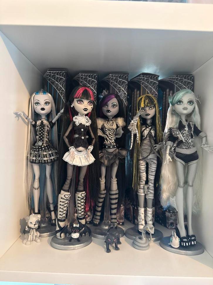 Monster High Reel Drama Poppen Set Compleet, Kinderen en Baby's, Speelgoed | Poppen, Zo goed als nieuw, Barbie, Ophalen of Verzenden
