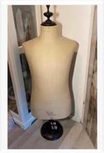 Antieke paspop buste “Bruxelles Huvenia” houten voet knop, Ophalen