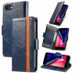 iPhone 6/6s/7/8/SE 2 PU-leer Wallet Flip Case Set _ Blauw, Nieuw, Hoesje of Tasje, IPhone SE (2022), Verzenden