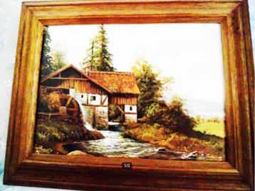 Mooi schilderij C.P. Monte Watermolen 1920-1970 beschikbaar voor biedingen