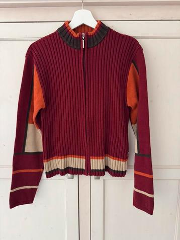 Vintage vest rood/oranje Street One maat S beschikbaar voor biedingen