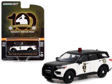 2022 Ford Police Interceptor Utility Greenlight 1/64 Illinoi beschikbaar voor biedingen