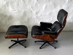 Authorized Original Eames Lounge Chair met Ottoman XL (1956), Metaal, Design, 75 tot 100 cm, Ophalen of Verzenden