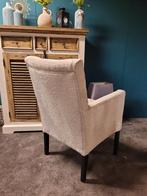 VOORRAAD 6 Landelijke Eetkamerstoelen Bianca Licht Beige 20, Overige kleuren, Landelijke eetkamerstoelen capiton knoopjes stof fusion beige