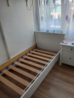Wit Eenpersoonsbed met Lattenbodem hemnes ikea, Huis en Inrichting, Slaapkamer | Bedden, 90 cm, Eenpersoons, Wit, Scandinavisch