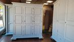 Opgeknapte brocante vintage garderobe kasten, kledingkasten, Ophalen, Zo goed als nieuw, 200 cm of meer, 150 tot 200 cm