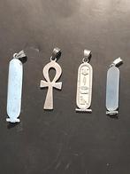 4 MASSIEF ZILVEREN EGYPTISCHE HANGERS., Overige voorstellingen, Ophalen of Verzenden, Zo goed als nieuw, Zilver