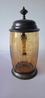 Antieke glazen bierpul, Antiek en Kunst, Ophalen of Verzenden