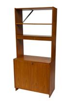 Vintage Wandkast Kast Deens Design Jaren 60 Teak Fineer, Gebruikt, Vintage, Minder dan 150 cm, Minder dan 100 cm