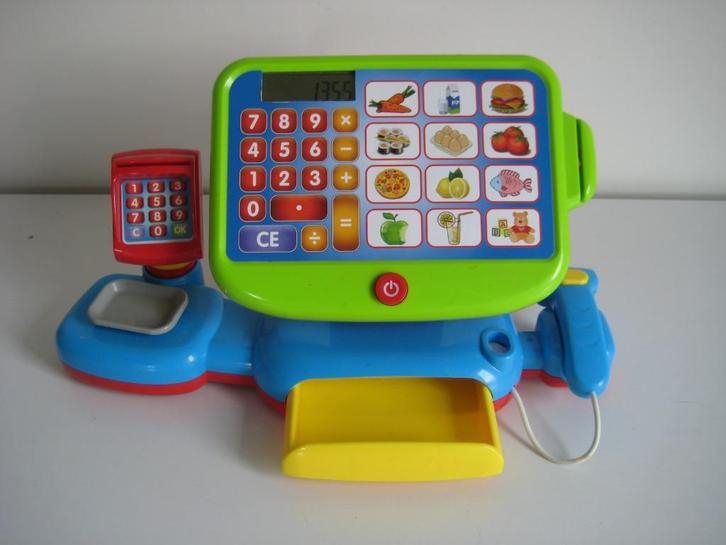 Speelgoedkassa met geluid en lade met nepgeld, Kinderen en Baby's, Speelgoed | Educatief en Creatief, Gebruikt, Elektronica, Rekenen
