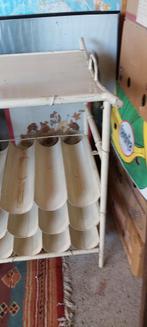 Brocant ijzeren wijnrek - 84x50x60 cm, Huis en Inrichting, Ophalen