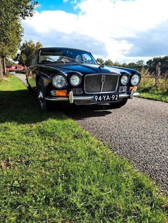 Jaguar XJ 5.3 AUT 1973  lpg inruil mogelijk, Auto's, Oldtimers, Particulier, LPG, Sedan, Automaat, Geïmporteerd, Blauw, Leder