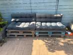 Palletbank kussens en pallets, Ophalen, Gebruikt