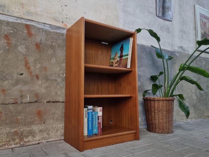 Jaren 70 Audio Meubel Teak | Mid Century Design Platen Kast, Huis en Inrichting, Kasten | Overige, Gebruikt, Ophalen of Verzenden