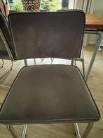 Eetkamerstoelen rib grijs Zuiver, Ophalen, Zo goed als nieuw, Vijf, Zes of meer stoelen, Retro
