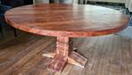Prachtige eetkamertafel van hout, Ophalen, Rond, 200 cm of meer, 50 tot 100 cm