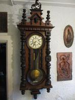 Antieke Gustav Becker 2 gewichten klok met mooie kast 142cm, Antiek en Kunst, Ophalen