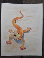 Aquarel Salamander, 35 x 27 cm., Ophalen, Minder dan 50 cm, Oorspronkelijke maker, Nieuw