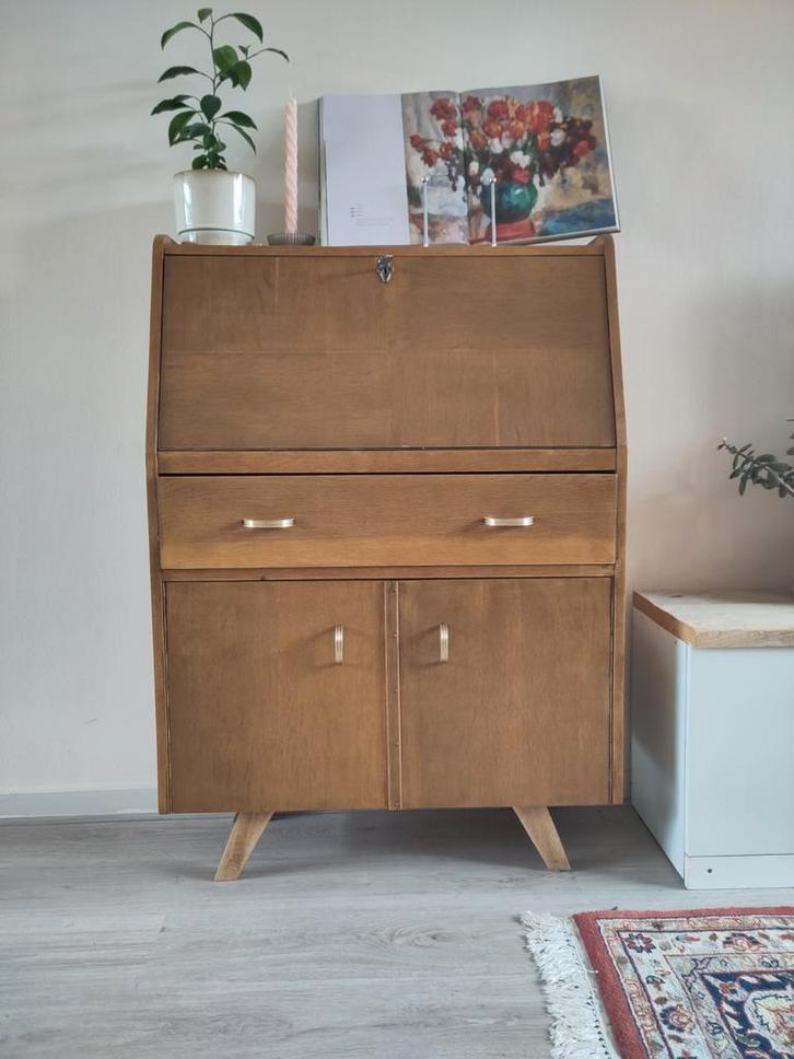 Vintage secretaire kast, Huis en Inrichting, Kasten | Buffetkasten, Ophalen