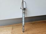 Zeer oude thermometer in metalen houder, Antiek en Kunst, Ophalen of Verzenden