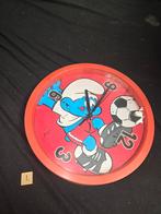 Smurfen Wandklok - Voetbal Smurf, Onbekend, Ophalen of Verzenden, Onbekend, Onbekend
