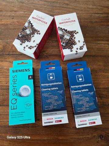Reinigingsset Siemens EQ, Bosch, Gaggenau + Waterfilters beschikbaar voor biedingen