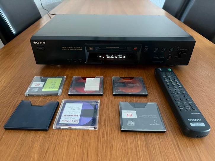 Sony mds-je480 met longplay md 2 & 4 & afstandsbediening, Audio, Tv en Foto, Walkmans, Discmans en Minidiscspelers, Minidisc-recorder