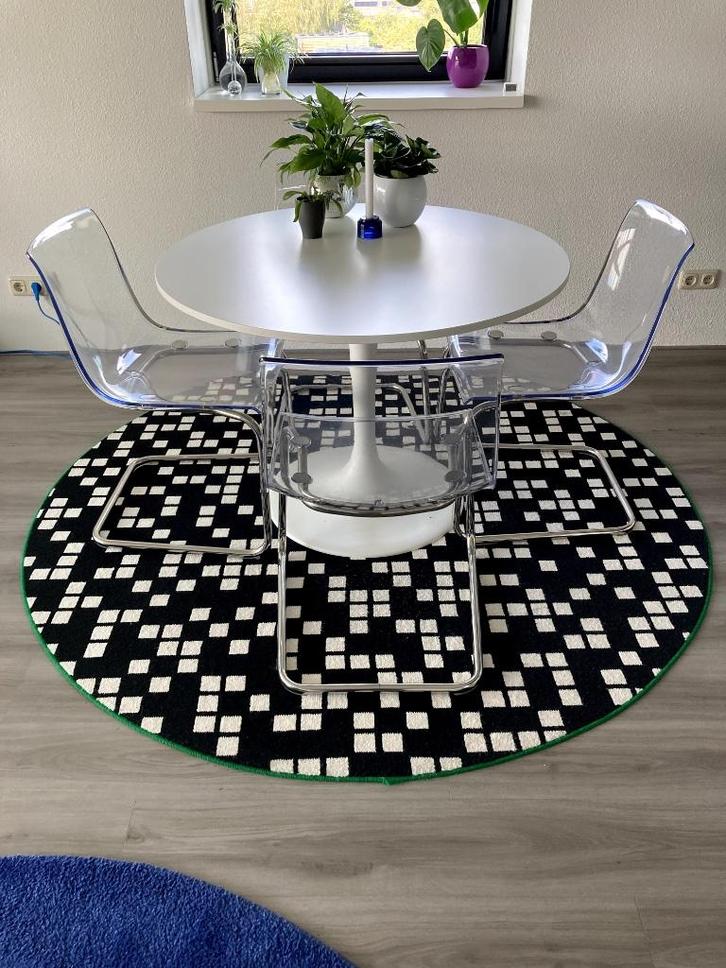 Rond Ikea BRÄNNBOLL vloerkleed (Ø 195 cm), Huis en Inrichting, Stoffering | Tapijten en Kleden, Gebruikt, 100 tot 150 cm, 150 tot 200 cm