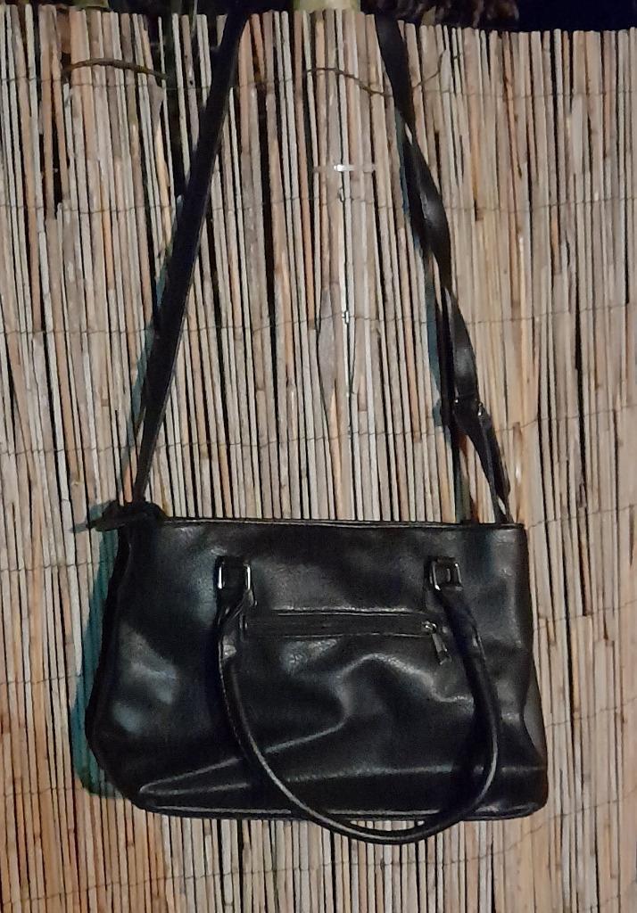 Elegante zwarte dames handtas, Sieraden, Tassen en Uiterlijk, Tassen | Damestassen, Zo goed als nieuw, Handtas, Zwart, Ophalen of Verzenden
