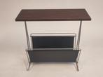 Vintage bijzettafeltje palissander hout met lectuurhouder, Gebruikt, ., Ophalen of Verzenden, .
