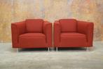 Als NIEUW rode stoffen Design on Stock Blizz fauteuils!, 75 tot 100 cm, Design, Metaal, 75 tot 100 cm